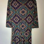 Veronica M  Womens Kimono Shorts Romper Multi Color Geometric Print Stretch Small Photo 9