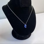 Heart September Birth Month Crystal Pendant Sterling Silver Necklace 💙💎 Blue Photo 0