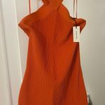 Aritzia Babaton Orange Cross neck Dress!! Size L Photo 1