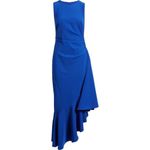 Eliza J  Asymmetric Ruffle Hem Cocktail Dress Women's 8 Blue Sleeveless NWOT Photo 8