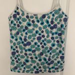 Victoria's Secret Women’s Medium VICTORIA’S SECRET Vintage 2001 Y2K Blue Daisy Floral Cropped Cami Tank Top Photo 1