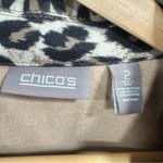 Chico's Leopard Animal Print Long Sleeve Peplum Jacket Flap Pockets Chico’s Mobwife 2/L Photo 10