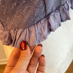 Urban Outfitters UO Janae Ruffle Lavender Cami Dot Embroidered Smocked Top Photo 5