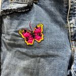 Gap Embellished Blue Jeans with handmade designs Butterfly Accents Photo 1