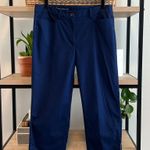 Talbots  Mid-Rise Navy Perfect Skimmer Chino Twill Capri Dress Pant Trouser, 6 Photo 0