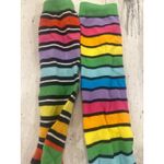 Little Mis Matched Womens Knee High Socks Women Rainbow Stripe Flower Print boho Black Photo 3