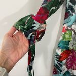 Vilagallo Mini Dress Size 36 Tropical Jungle Lined 3/4 Sleeve Green Photo 5