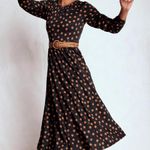 Biden Women's Sz 18R Polka Dot Alexandra Jersey Midi Modest Dress Flowy Twee Photo 0