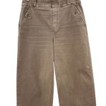  SPANXsupersmooth Stretch Twill Cropped Wide Leg Pant Brown Size Medium Photo 4