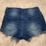 Amazon Blue Denim Shorty Shorts Photo 3