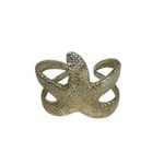 Vtg Lg Cuff Bracelet Starfish Sea Life Ocean Jewelry Textured Gold Photo 1