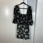 Hutch Anthropologie  Velvet Floral Mini‎ Dress size xl black and green whimsical Photo 1