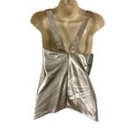Trina Turk  Womens Satin Tank Top Silver Size Small Photo 2