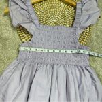 O.P.T Tuscany Tiered Smocked Midi Dress Flutter Sleeve Lavender Purple Cotton XS Photo 10