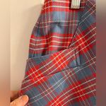 Brooks Brothers  British Embroidered Plaid Blue Red Pencil Skirt w Pockets 10R Photo 4