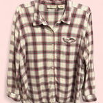 Lemon Grass plaid Button Down Shirt for Women Cabincore Size 3X Photo 0