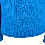 Poetry Cotton Tape High-Neck Sweater Soft Peacock Blue Size 6 Photo 8