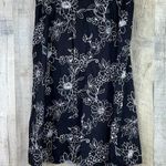 Lee City Elements Size 8 Black & White Floral Skirt Semi Sheer Very Lightweight Photo 0