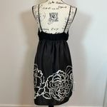 Rue 21 Vintage Y2K  Floral Mini Dress Black White Sleeveless Casual Party Size M Photo 4