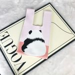 Chic Canvas Panda Pink‎ Casual Knit Style Satchel Wrist Strap Bag Versatile Pink Photo 8