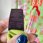 Hale Bob Jersey Tank Dress Cabana Green Pink Beaded Summer Pool Beach Medium Photo 5