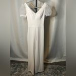 Custom White Puff Sleeve Bridal Jumpsuit Small Photo 6