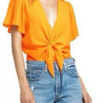 ASTR  THE‎ LABEL Cori Tie Front Bodysuit Photo 0