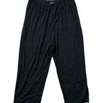 Eileen Fisher Woman Black Straight Ankle Pullon Pants Stretch Jersey Knit Medium Photo 0