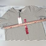 Buffalo David Bitton NWT  Yarn Dye Stripe Short Sleeve High Low Dress Sz M Photo 3
