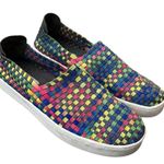 Steve Madden  Exx Woven Flat Slip-On Loafers Rainbow 8.5 Photo 0