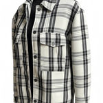 H&M  black and white plaid shirt jacket or "shacket", EUR size S, US size S Photo 0