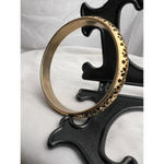 vintage gold toned flower pattern bohemian bangle bracelet Photo 1