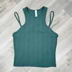 Lululemon  Double Strap Yoga Tank‎ Top Dark Forest Green 6 Ribbed Modal Silk Photo 6