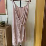 Everlane Japanese GoWeave Sleeveless Wrap Mini Dress Balletcore Pink Belt Size 6 Photo 2
