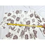 Charlotte Russe  Top Womens Size L Y2K Medallion‎ Print Babydoll Blouse V Neck Photo 5