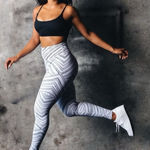 Buffbunny Collection BuffBunny Slay Leggings Zebra White Black Size Medium Photo 0