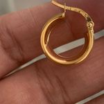 Chic 14k Gold Thick Textured Hoops Photo 2