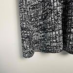 Venus  Womens Black White Knit Short Sleeve Knee Length Sweater Dress Large Photo 3