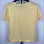 J.Jill Light Yellow Modal Blend Short Sleeve Blouse Top Photo 4