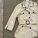 Selene Sport Cream Trench Coat with Belted Waist Size L Photo 6