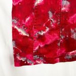Free People  Size 8 Mini Skirt Denim Red Tie Dye Modern Femme Flamingo‎ Flame 335 Photo 5