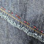 Vintage Telluride Blue Denim Beaded Skirt 12 Red Photo 2