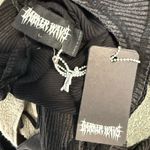 Dollskill Darker Waves Replay Ruched Mini Dress, Charcoal, L Gray Size L Photo 5