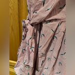 Maeve by Anthropologie Bathing Beauty Stripe Embroidered Side-Tie Cotton Dress Photo 12