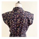 AQUA Wrap Style Floral Mini Dress Size Medium Navy Photo 5