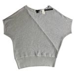 White House | Black Market NWT Silver Glam Dolman Sleeve Knit Sweater Size M Photo 8