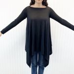 St. John Collection Sweater Womens XP US 0 Wool Minimalist Lagenlook Whimsigoth Black Photo 0