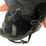 Liz Claiborne Vintage 90's Liz  Mini Black Leather Drawstring Backpack Photo 4