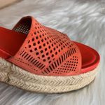 Franco Sarto Wedge Sandals Tennia Espadrille Platform Sandal Tangelo Suede Size Photo 6