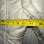 Mackage  Cream Mid-length Down WOOL Leather Puffer jacket Coat with Fur Hood sz S Photo 14